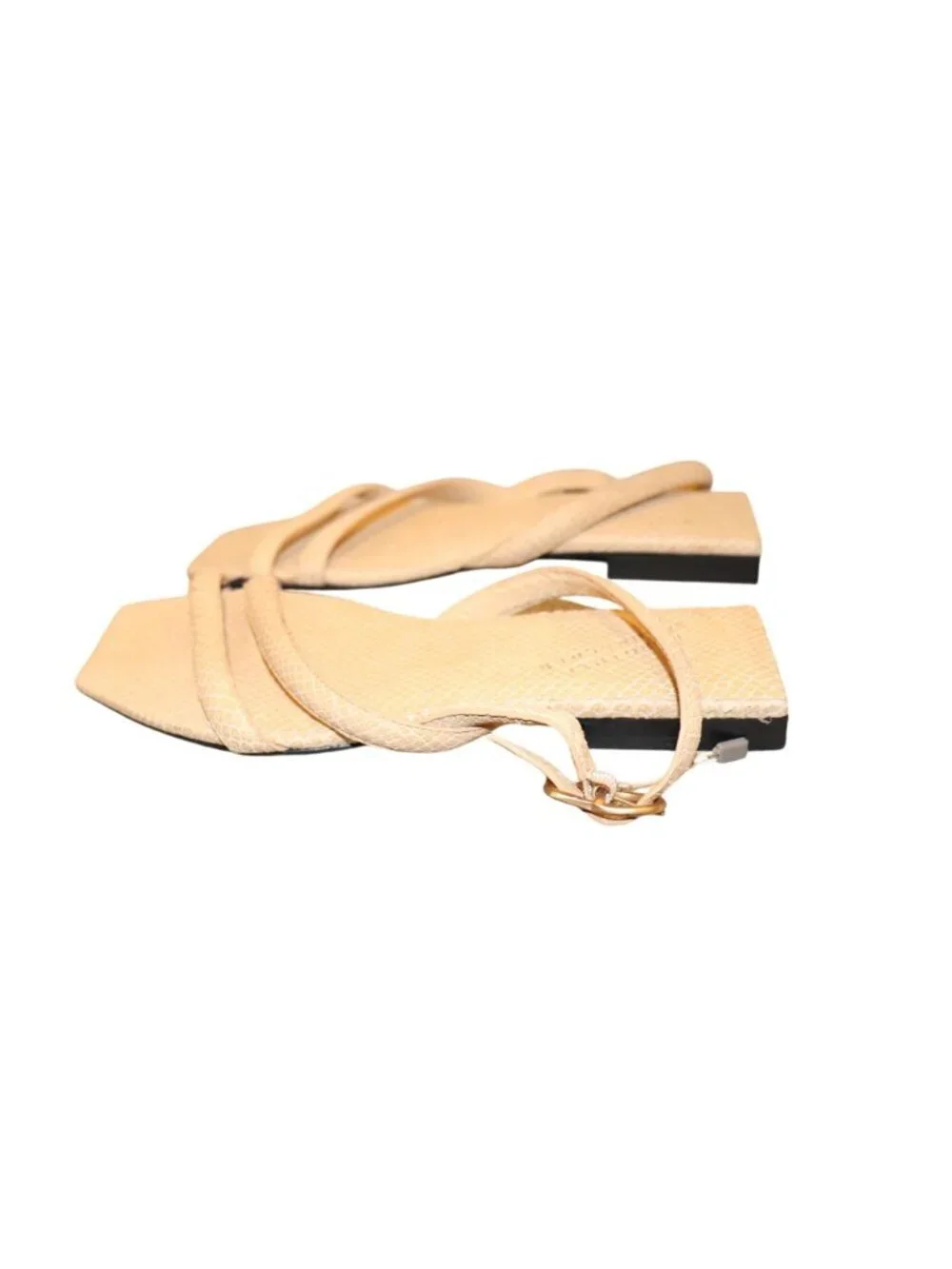 Dorothee Schumacher Beige Snake Print Leather Sandals, Size 40/10
